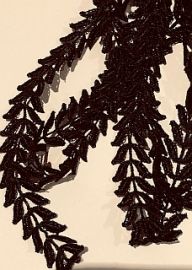 20mm Black Leaf Lace