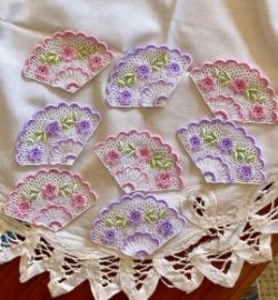 Detailed Hand Dyed Fans