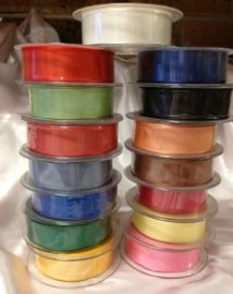 25mm Wired Tafetta Ribbon 20 metre Roll