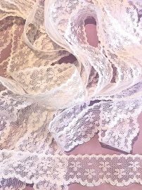 30mm White Primrose Nylon Lace (10m)