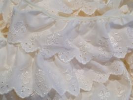 65mm Clover Broderie 7671 Gathered (10 metres)