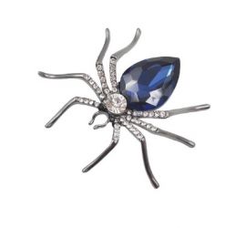 Blue Rhinestone Spider