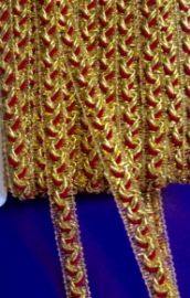 12mm Gold Braid with Coloured Centre