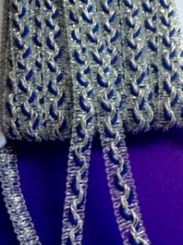 12mm Silver Braid with Coloured Centre