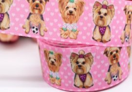 22mm Cute Puppy Ribbon