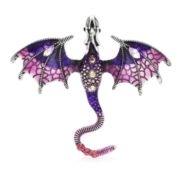 Purple Dragon Brooch