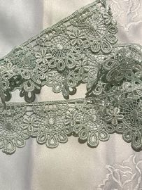 60mm Hand Dyed Dream Catcher Lace (Soft Green)