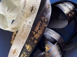 15mm Happy Birthday Ribbon (2 metres)