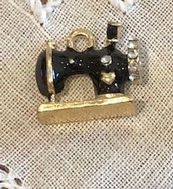 2 Miniature Sewing Machine Charms (Enamel)