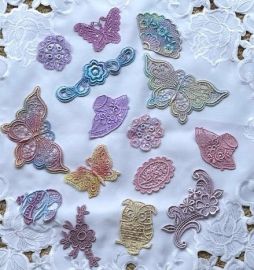 Hand Dyed Lace Motif Surprise Value Pack  (15 motifs)