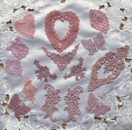 Hand dyed Lace Motif Colour Packs (15 motifs)