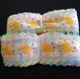 Rainbow Ducks Smocking Lace