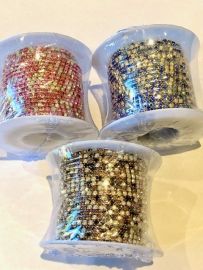 1mm Diamante Tricolour Trim