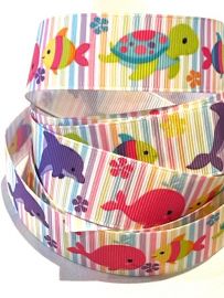 25mm Dolphin & Whales Ribbon (2m)
